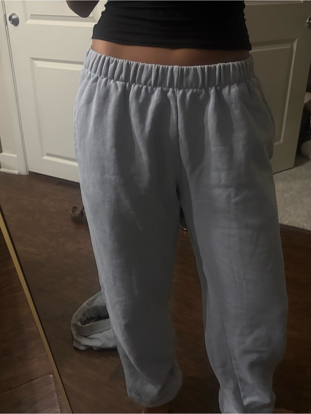 Brandy Melville Light Blue women's  Elastic-Waist Sweat Pants